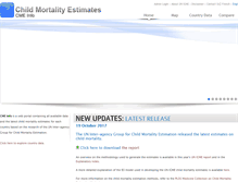 Tablet Screenshot of childmortality.org